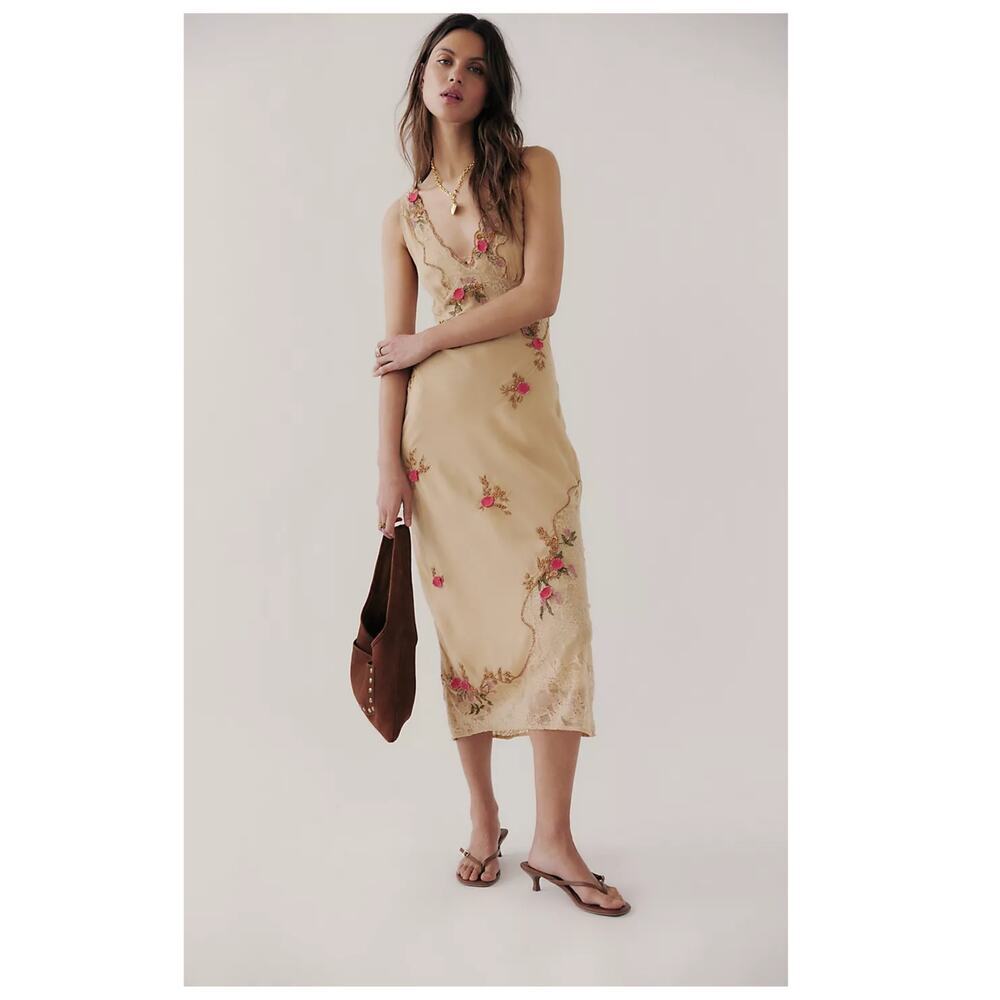 NEW Free People Meet Again Midi Dress Size Medium